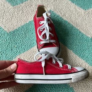 Red converse sneakers